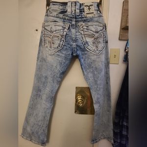 Mens slim boot rock revival jeans